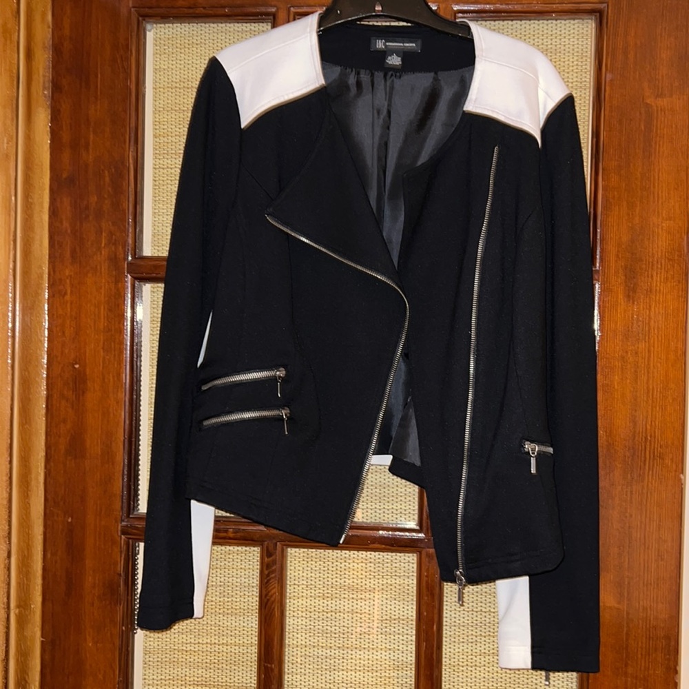 INC black and white jacket